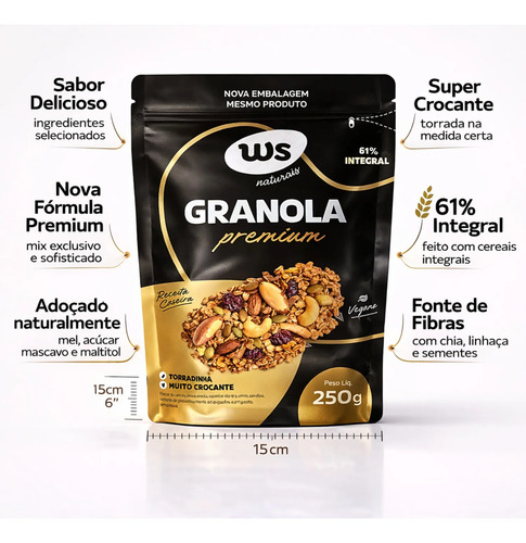 Granola Premium WS NATURAIS 250g foto 6