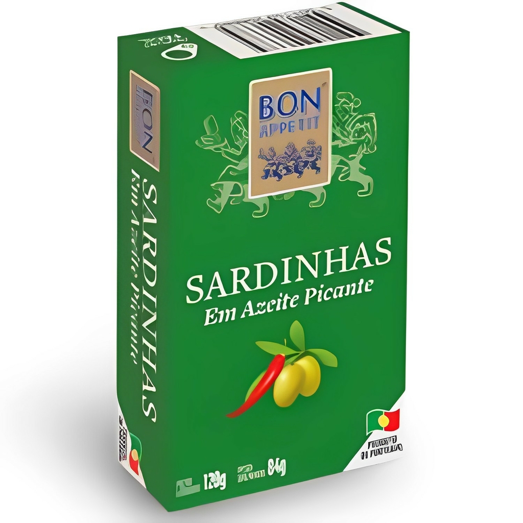 Sardinha Portuguesa BON APPETIT em Azeite Picante 120g foto 6