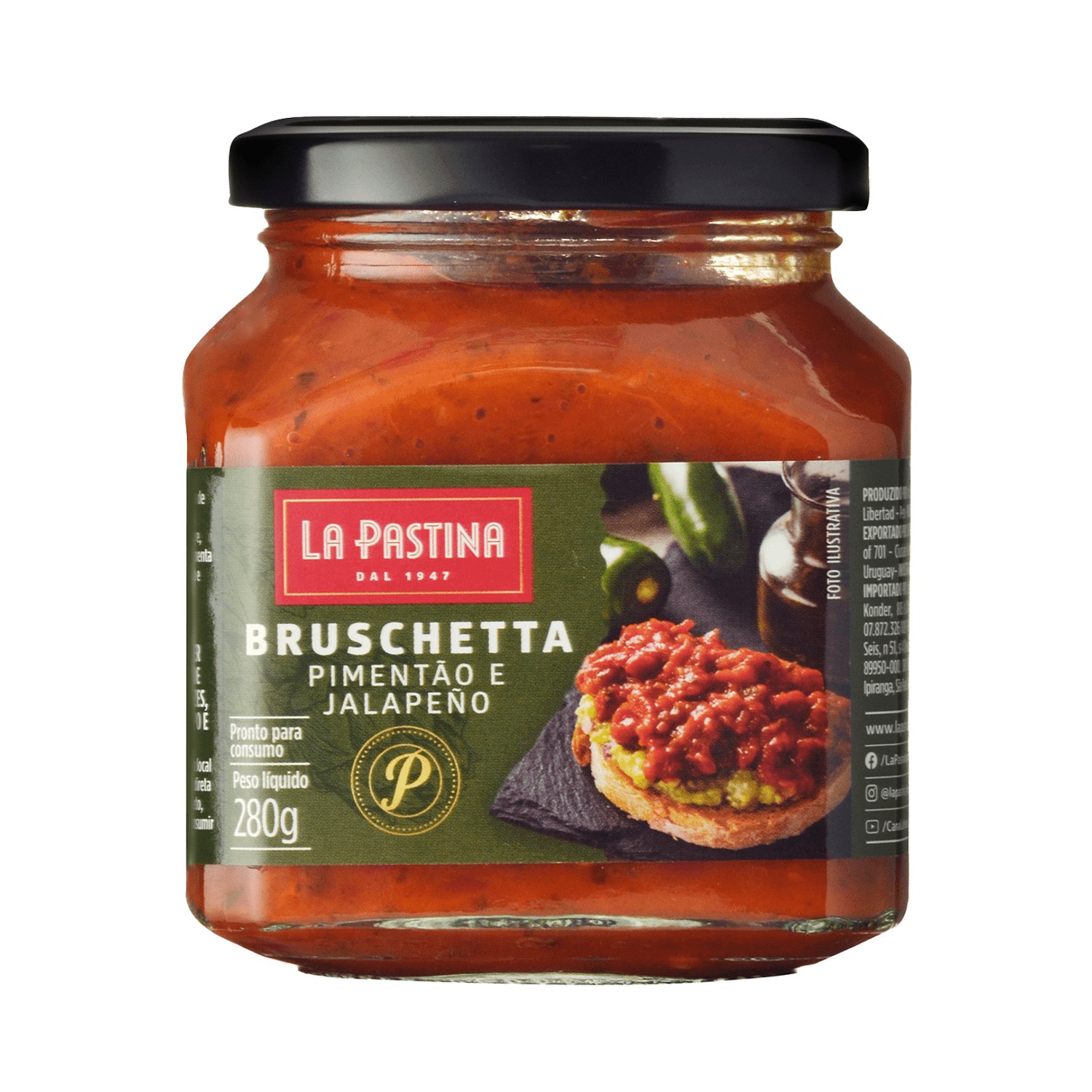 Bruschetta LA PASTINA Pimentão com Jalapeno 280g