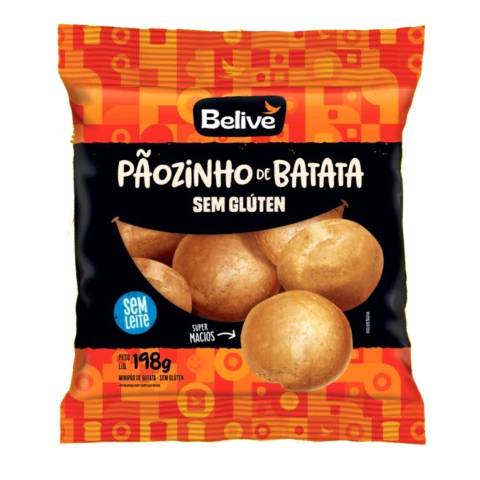 Pãozinho de Batata sem Glúten BELIVE 198g foto 2