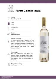 Vinho AURORA Colheita Tardia Branco 500ml foto 3