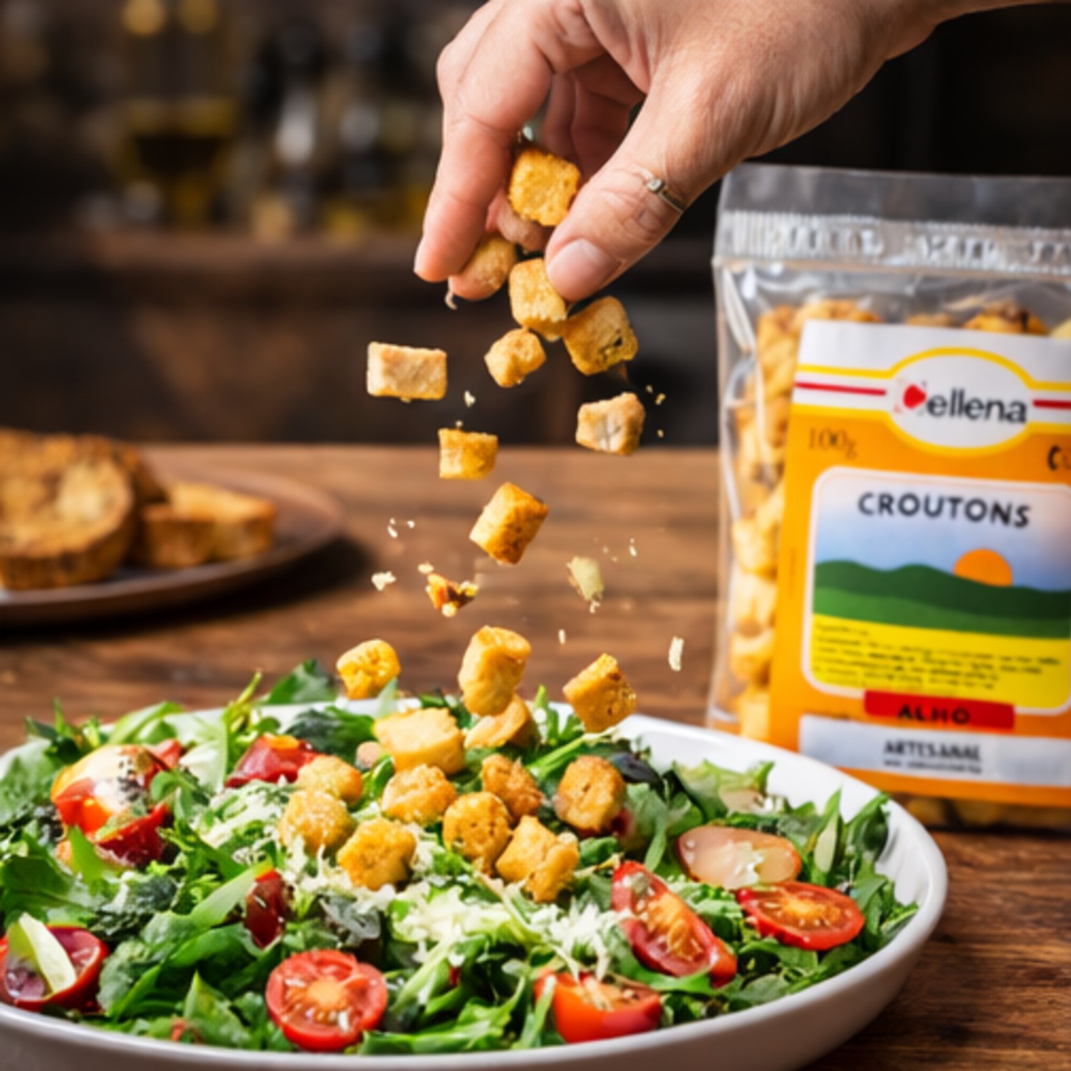 Croutons Alho CELLENA 150g - Produto Artesanal foto 2