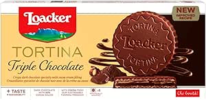 Biscoito LOACKER Tortina Triple Chocolate 63g (3x21g) foto 2
