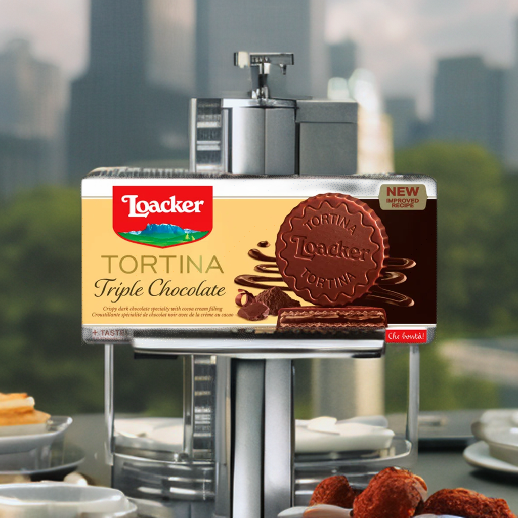 Biscoito LOACKER Tortina Triple Chocolate 63g (3x21g) foto 7