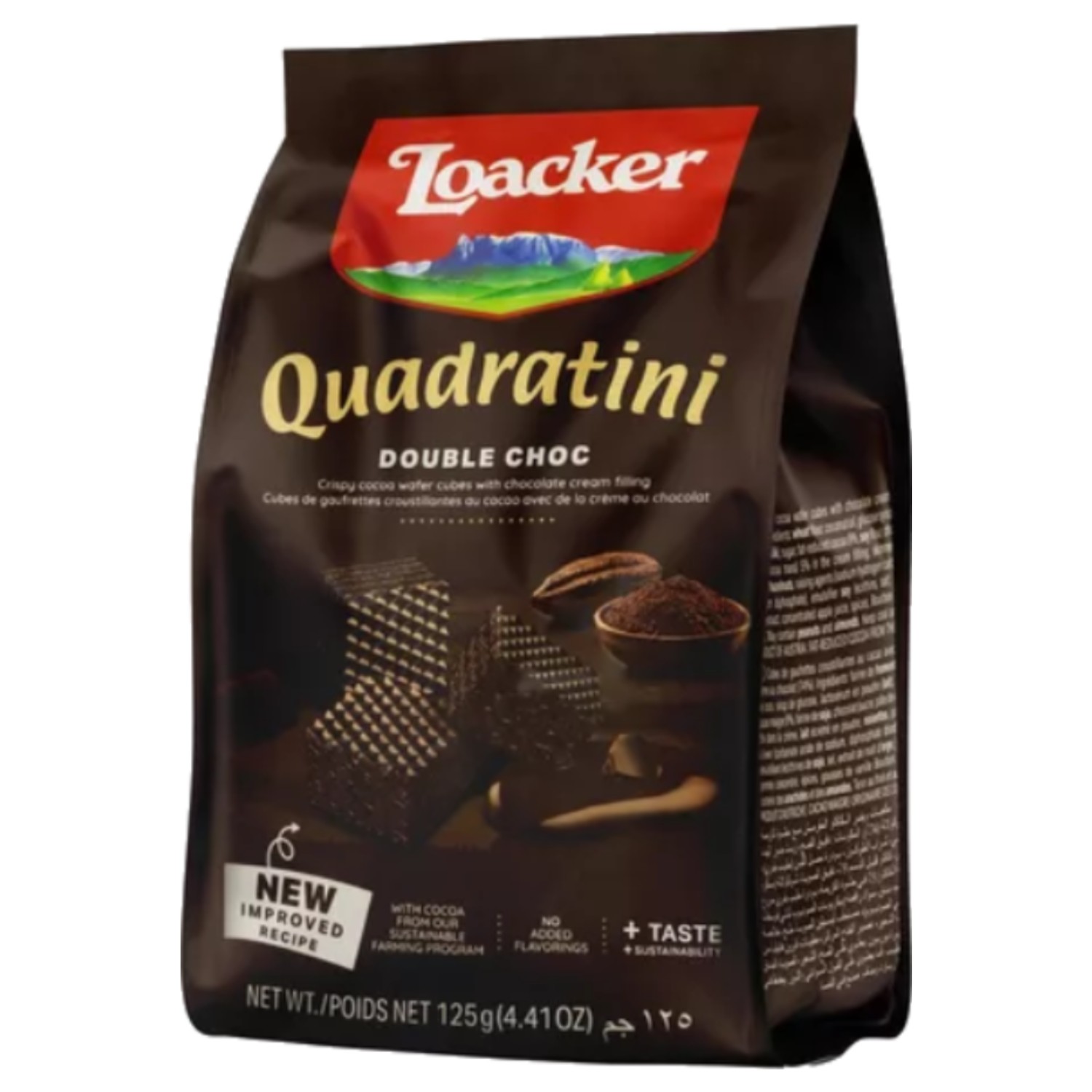 Waffer Quadratini Double Chocolate LOACKER 125g