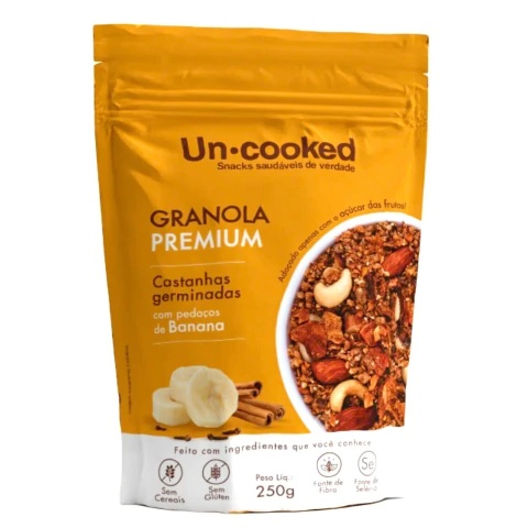 Granola de Castanhas C/ Banana Braw UNCOOKED 250g foto 2