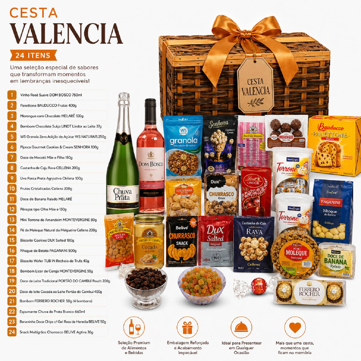 Cesta De Natal Especial VALENCIA com 24 Itens - Natal 2026 foto 2