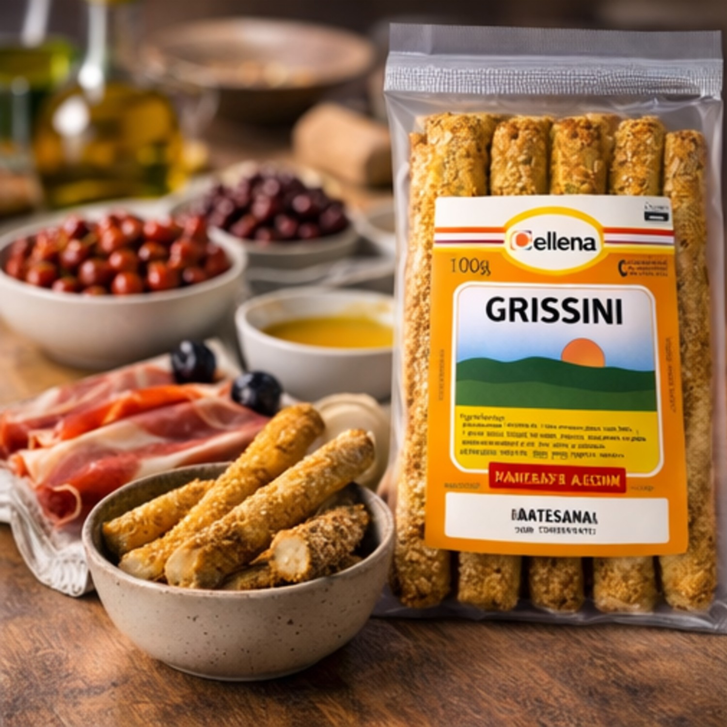 Grissini Artesanal Parmesão e Alecrim CELLENA 100g foto 4