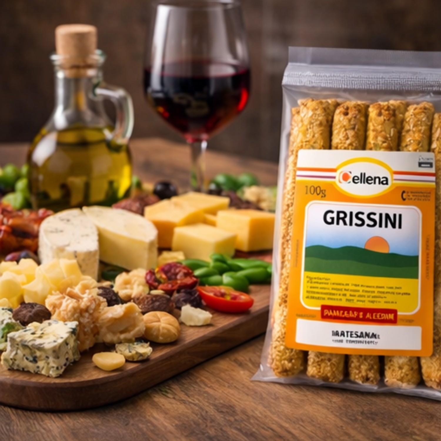 Grissini Artesanal Parmesão e Alecrim CELLENA 100g foto 5