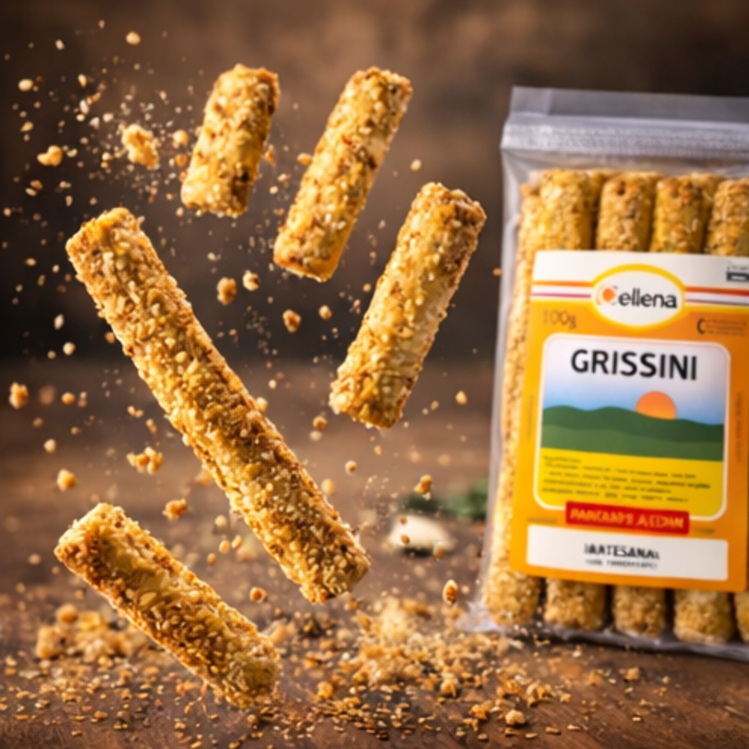 Grissini Artesanal Parmesão e Alecrim CELLENA 100g foto 7