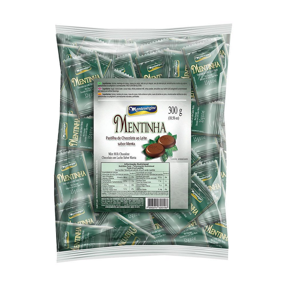 Mentinha de Chocolate ao Leite MONTEVERGINE 70g foto 2