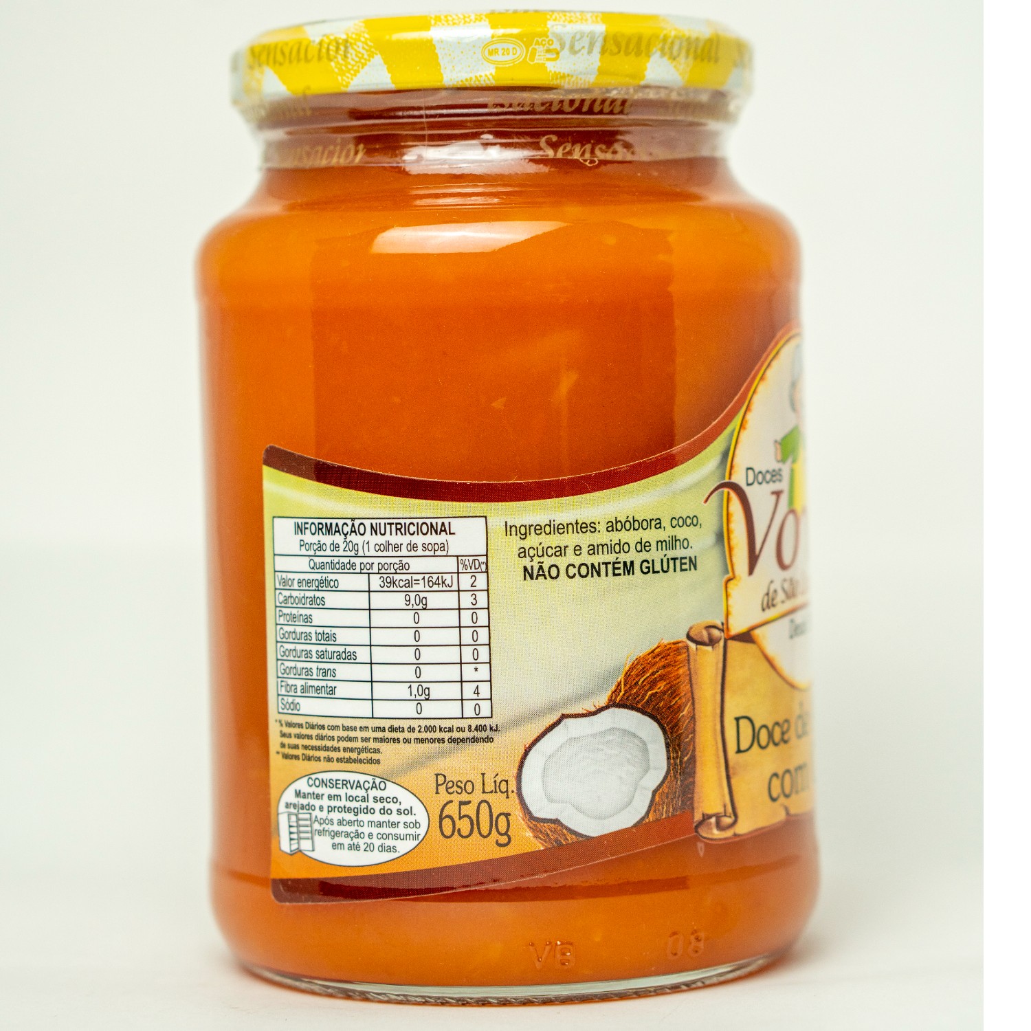 Abobora C/ Coco VOVÓ DE SÃO LOURENÇO 650g foto 2