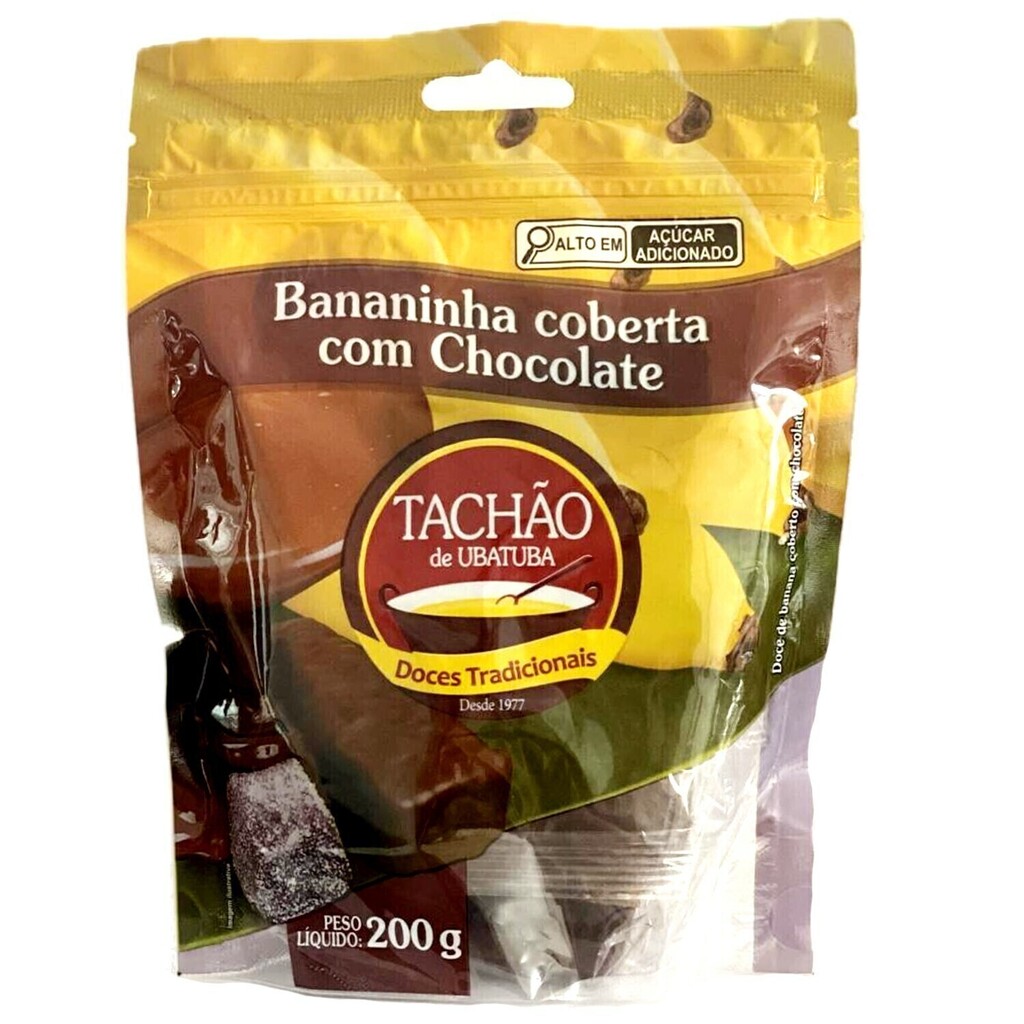 Bananinha Coberta c/ Chocolate TACHÃO DE UBATUBA 200g foto 9