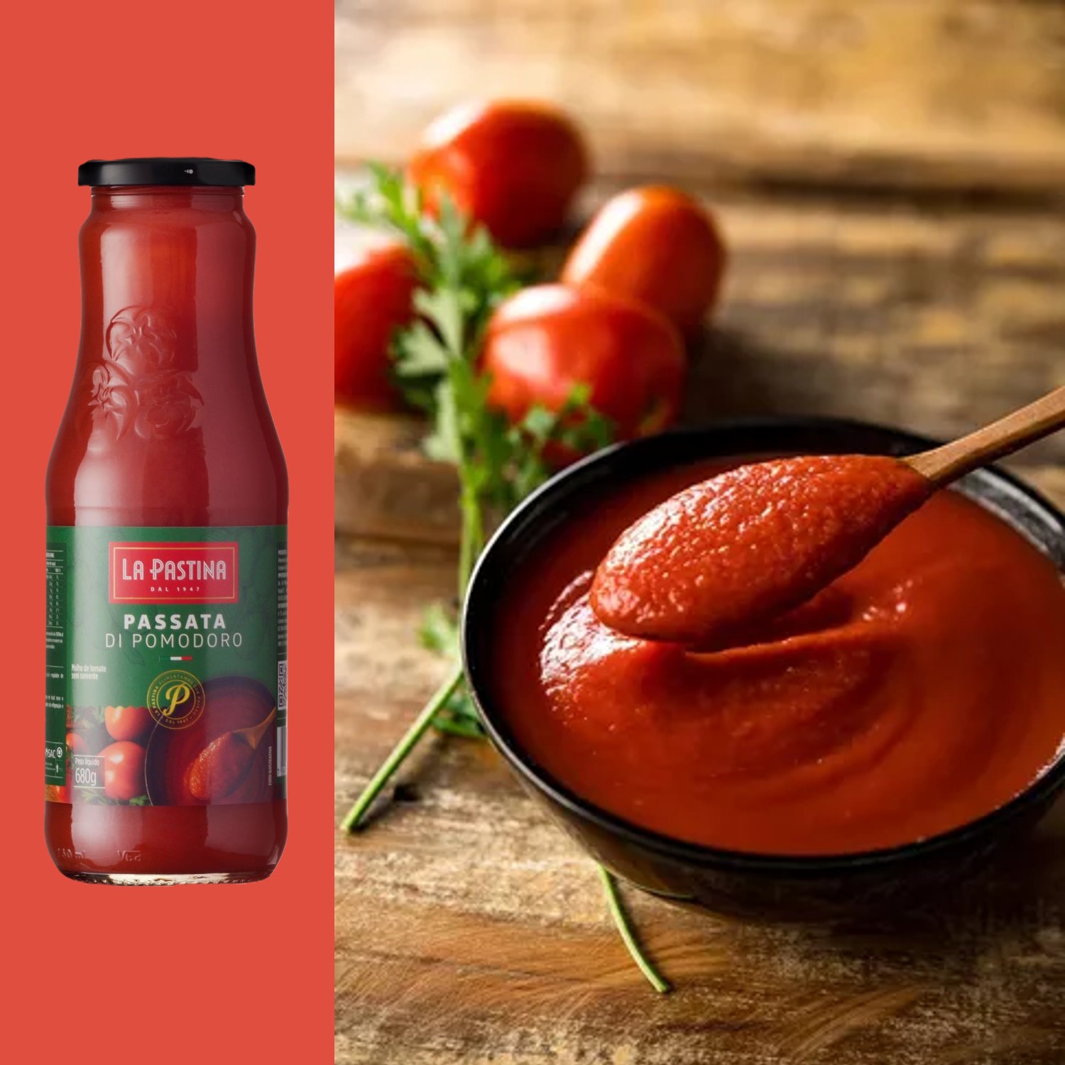 Passata di Pomodoro Italiana LA PASTINA 680g foto 2