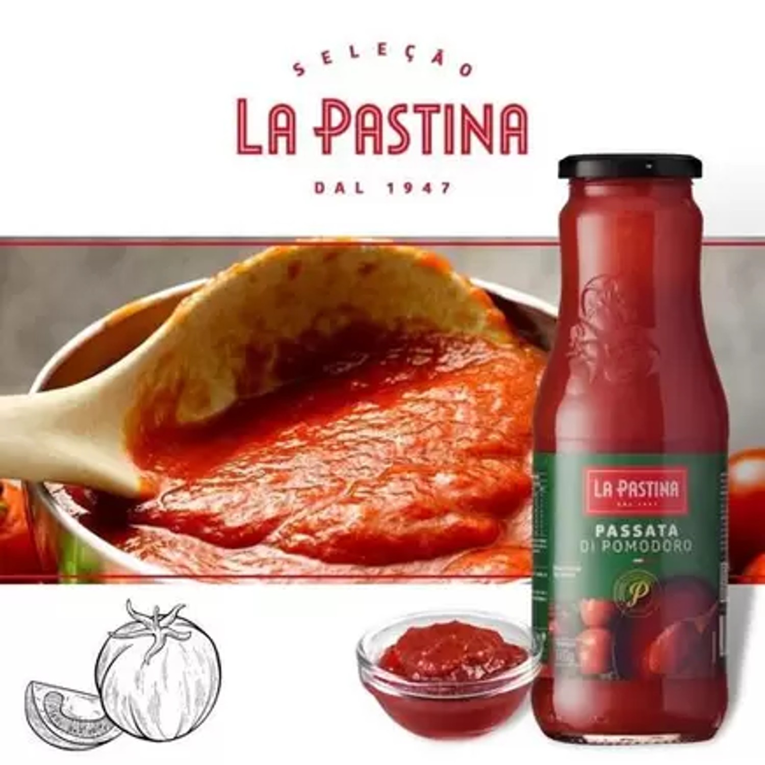 Passata di Pomodoro Italiana LA PASTINA 680g foto 5