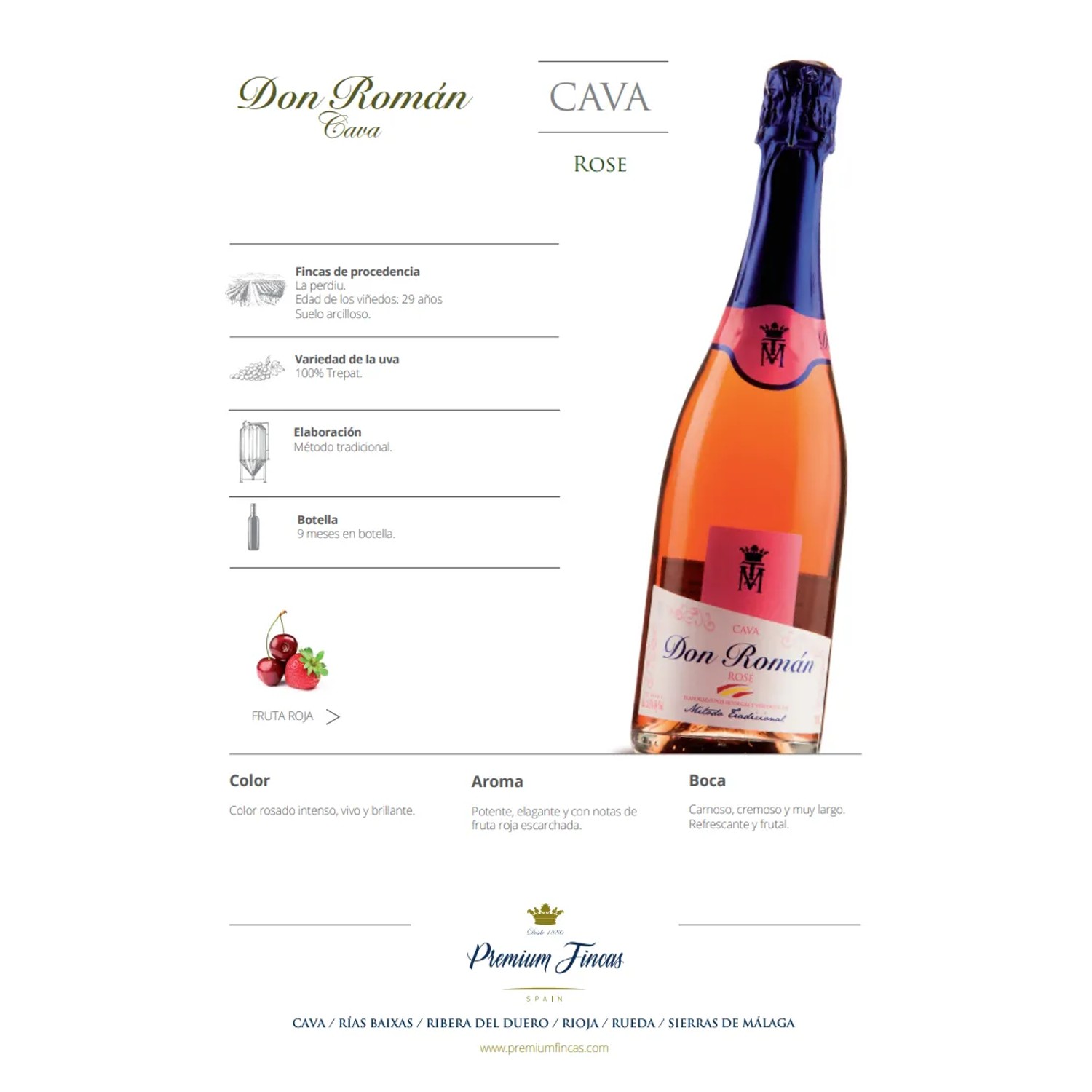 Cava Espanhola DON ROMAN Brut Rose 750ml foto 2