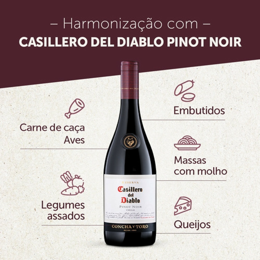 Vinho CASILLERO DEL DIABLO Pinot Noir 750ml foto 5