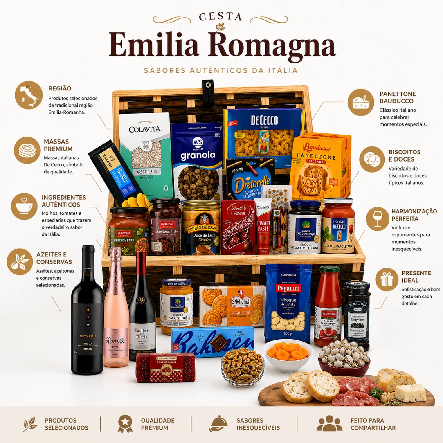 Cesta de Natal Premium EMILIA ROMAGNA 27 itens - Natal 2026 foto 2