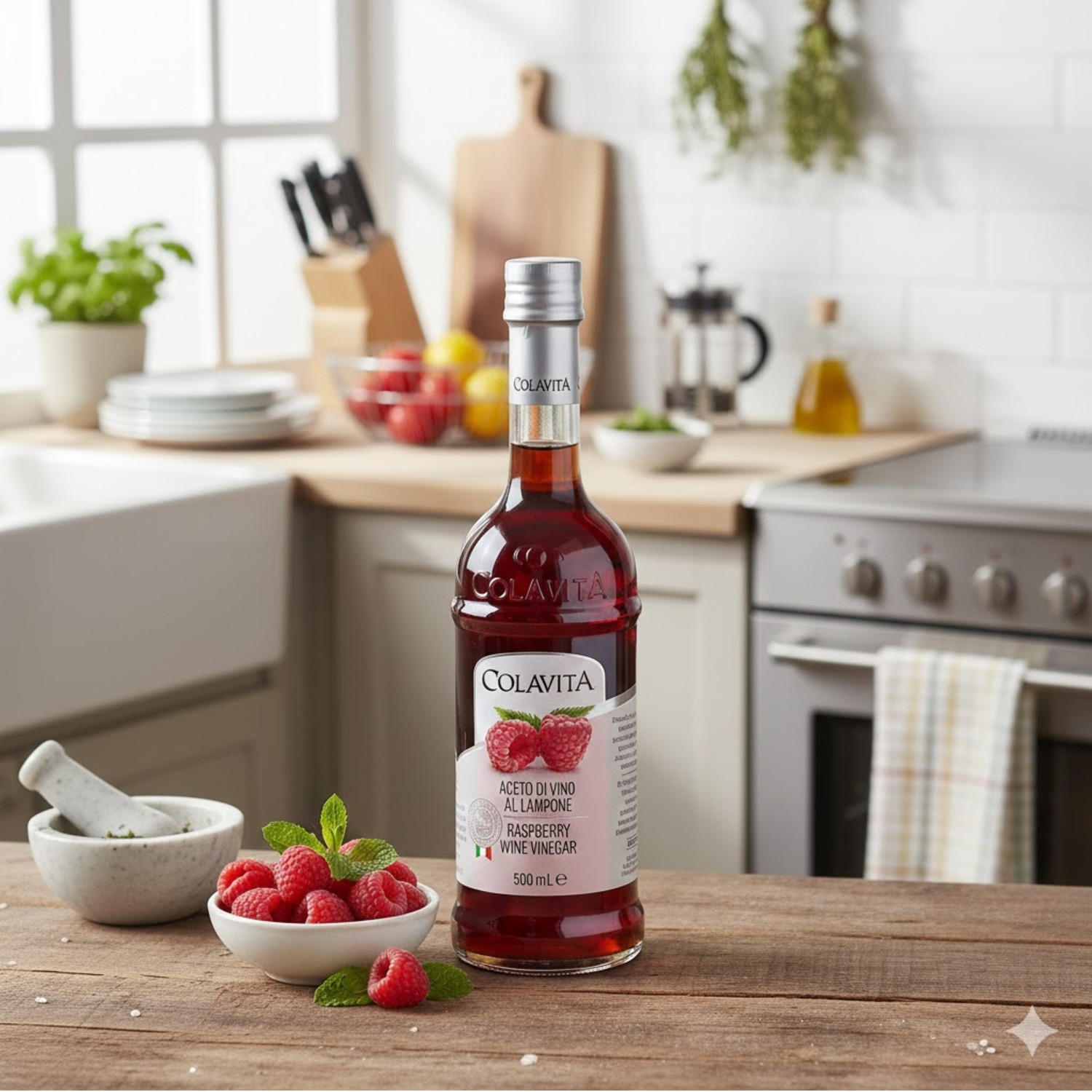 Vinagre de Framboesa Gourmet COLAVITA 500ml foto 2