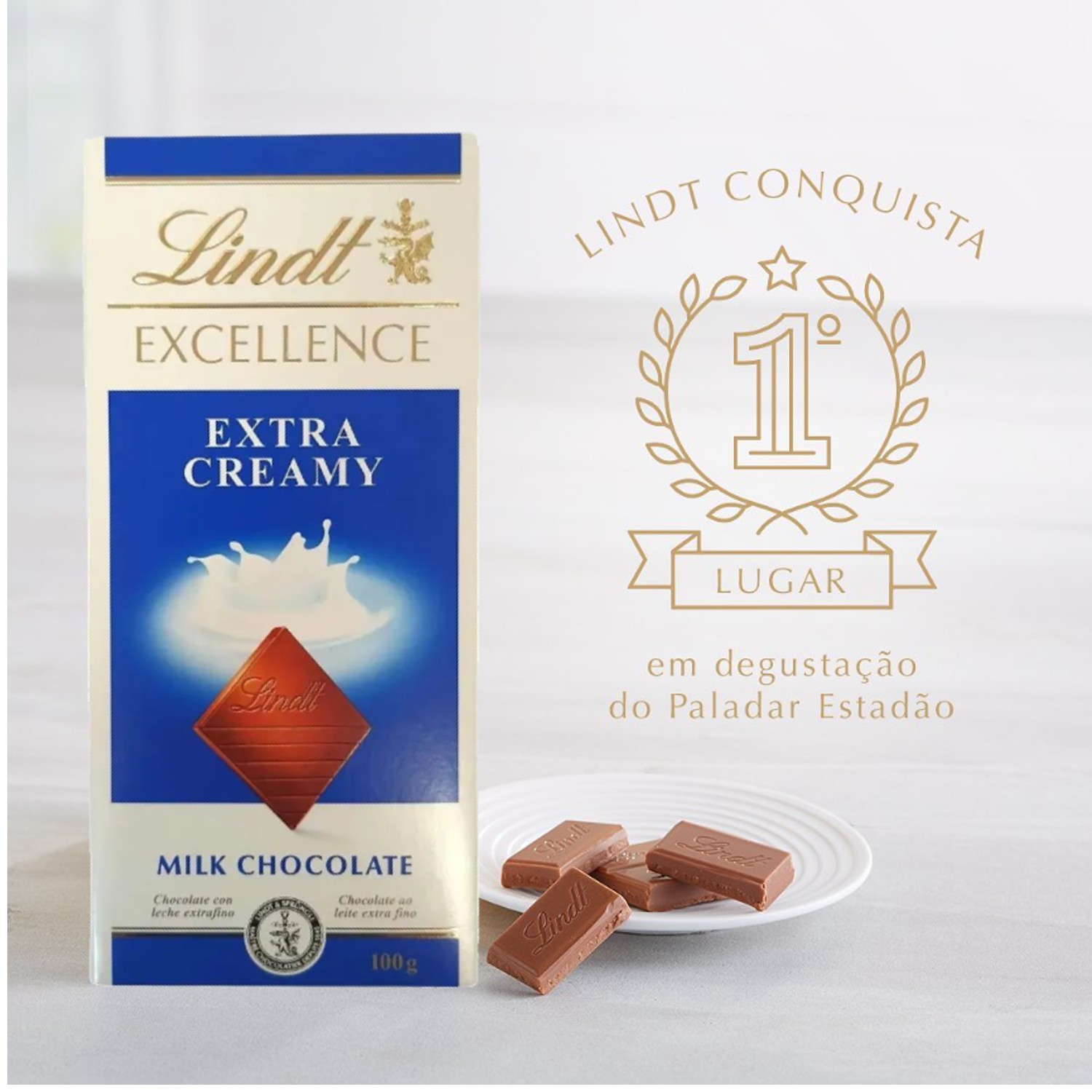 Chocolate Suiço LINDT Excellence ao Leite 100g foto 5