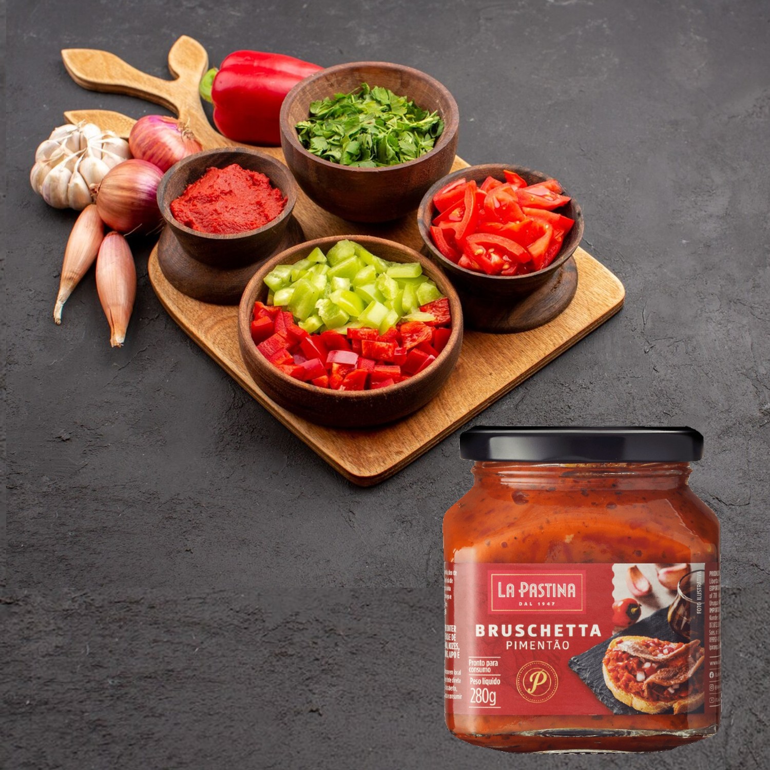 Bruschetta de Pimentão LA PASTINA 280g foto 3