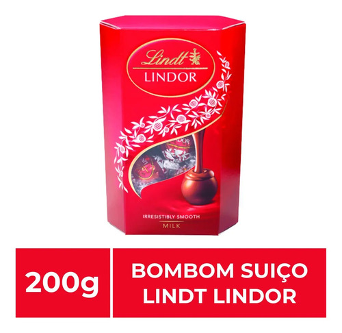 Bombom Suiço Lindor ao Leite Lindt 200g (Trufa) foto 7