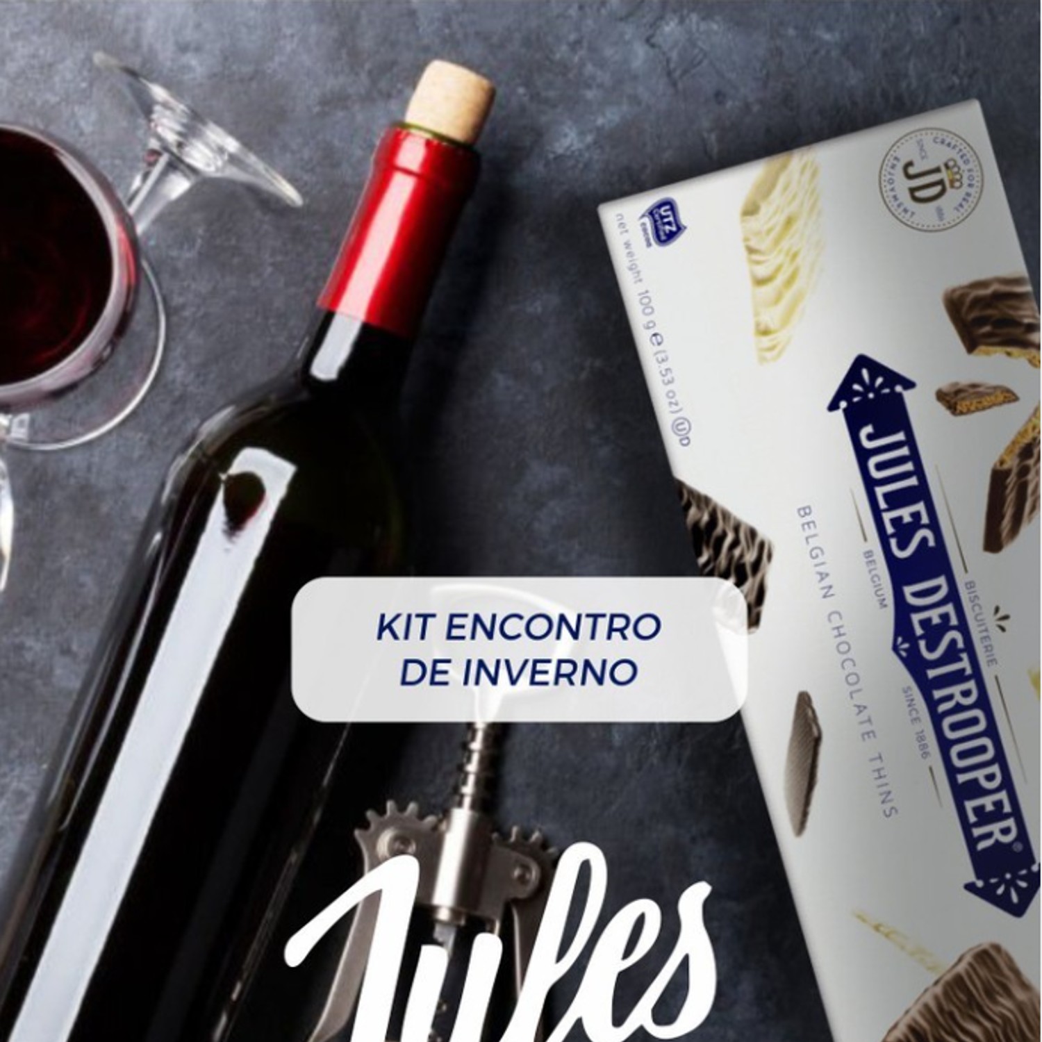 Biscoito Belga JULES DESTROOPER Chocolate Thins 100g foto 3