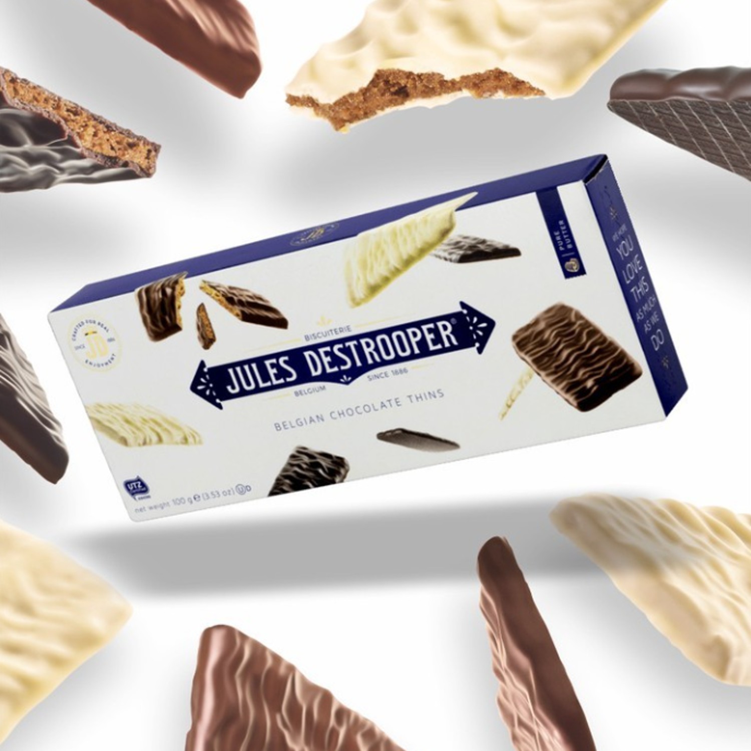 Biscoito Belga JULES DESTROOPER Chocolate Thins 100g foto 5
