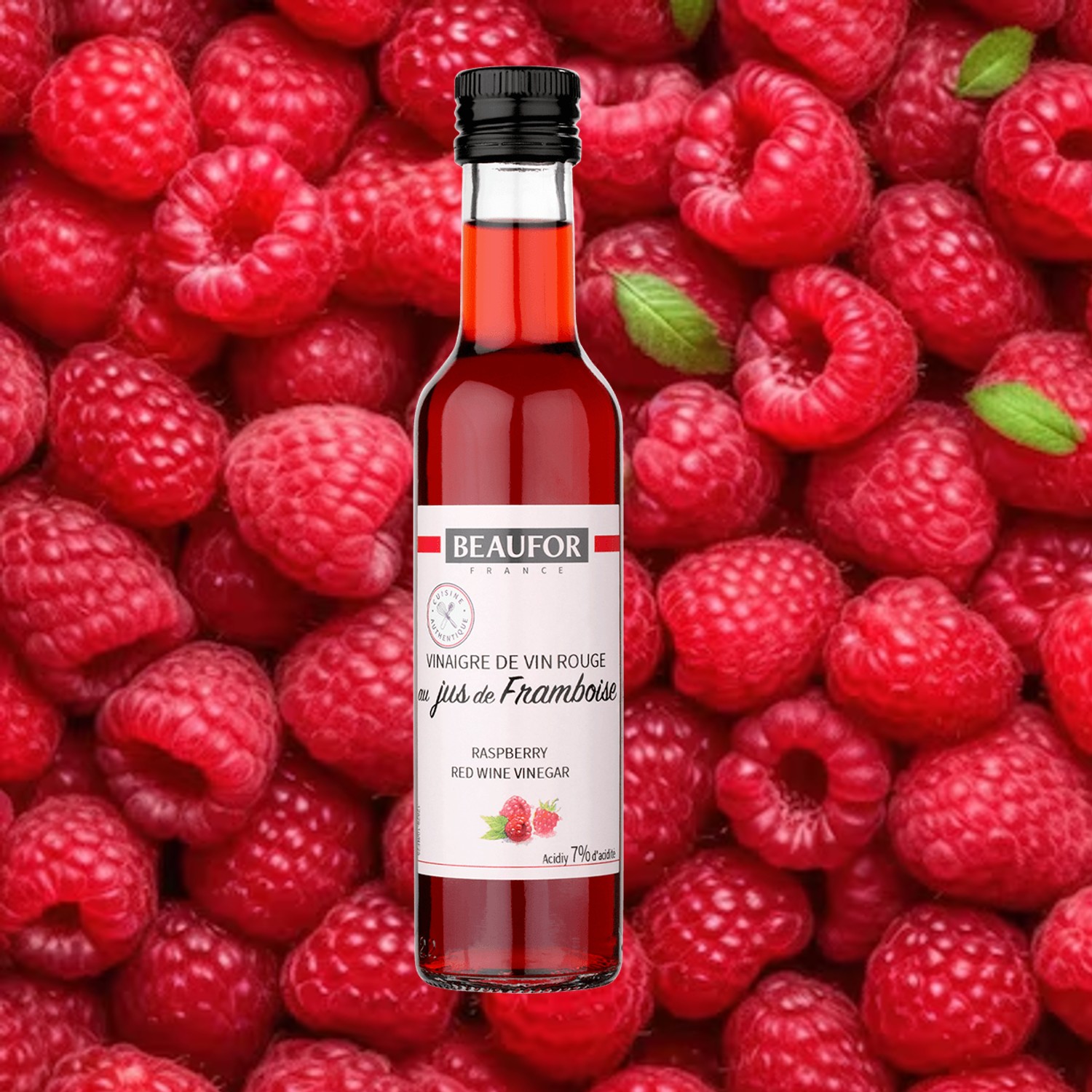 Vinagre de Vinho Sabor Framboesa BEAUFOR 250ml foto 4