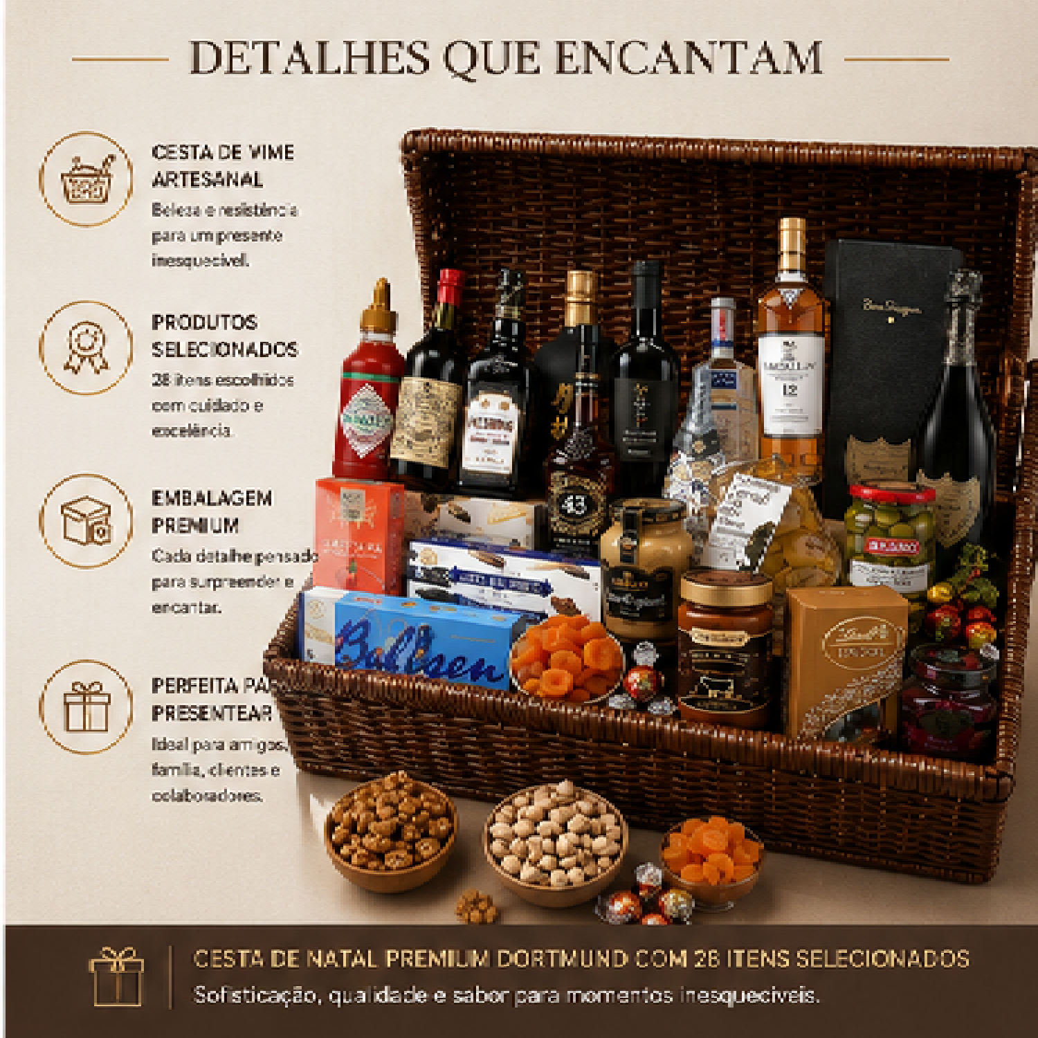 Cesta De Natal Premium Dortmund 28 Itens - Natal 2026 foto 6