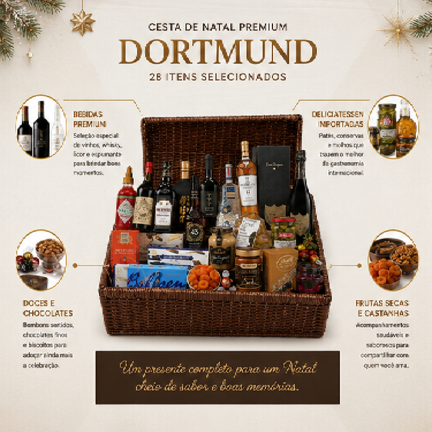 Cesta De Natal Premium Dortmund 28 Itens - Natal 2026 foto 7
