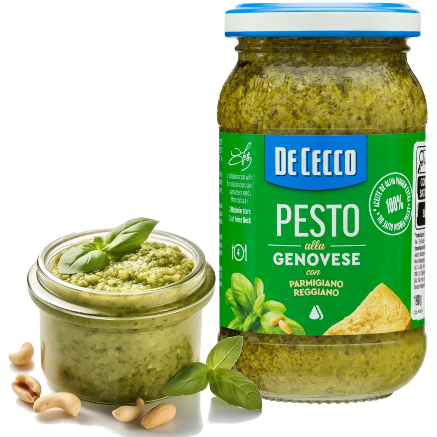 Pesto Genovese DE CECCO C/ Azeite Ex Virgem 200g foto 2