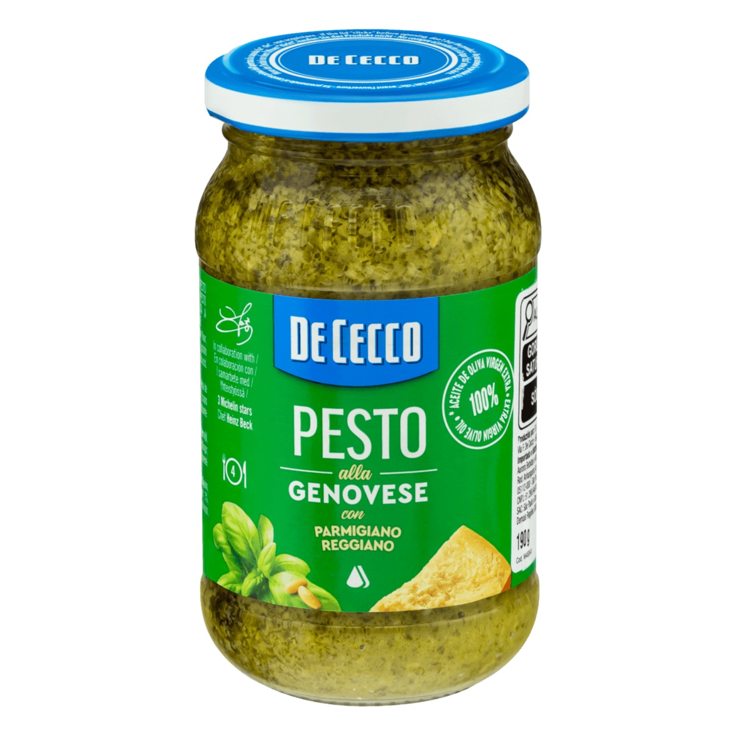 Pesto Genovese DE CECCO C/ Azeite Ex Virgem 200g foto 4