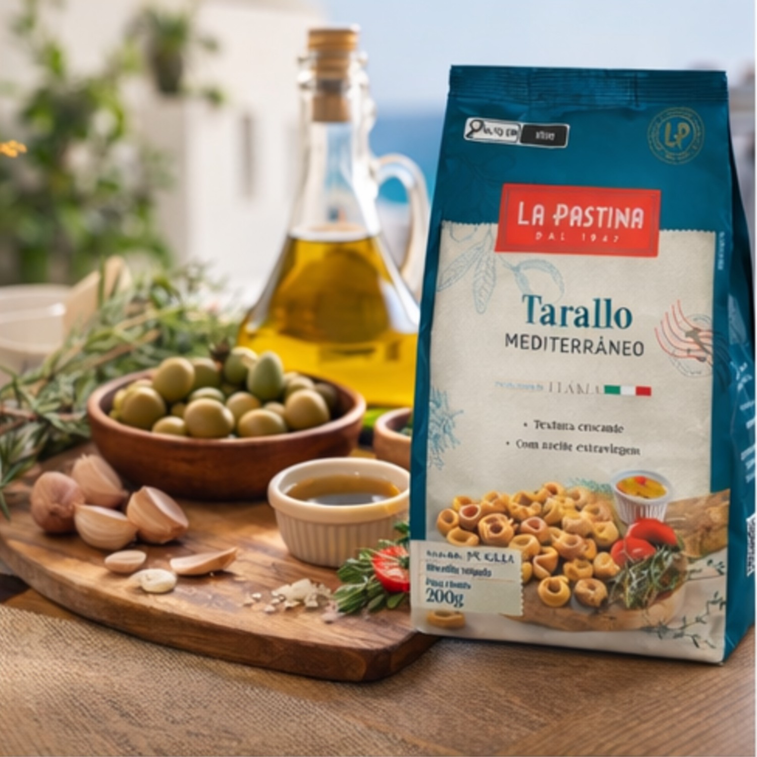 Biscoito do Mediterrâneo TARALLO La Pastina 200g foto 2