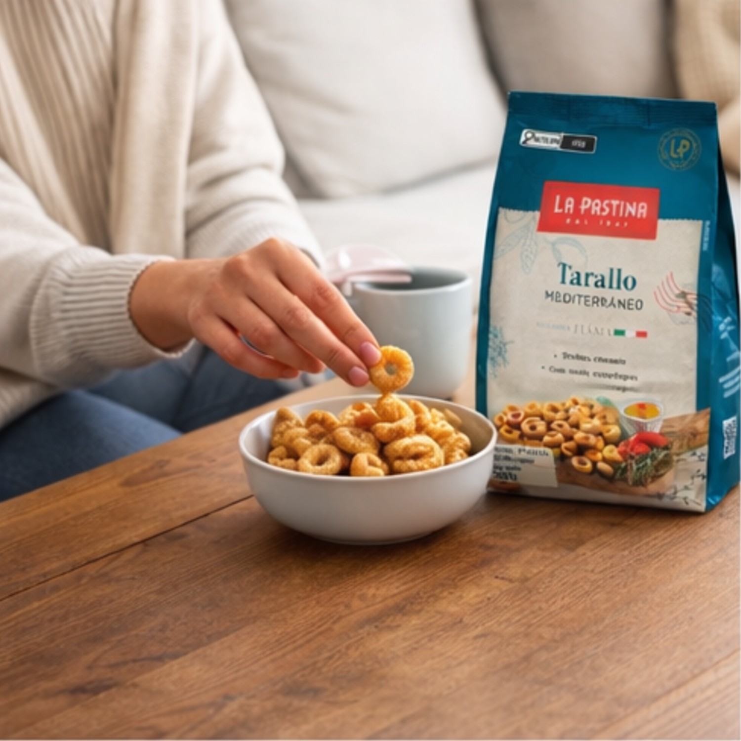 Biscoito do Mediterrâneo TARALLO La Pastina 200g foto 4