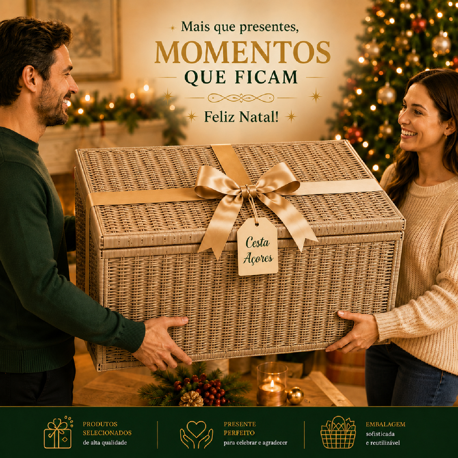 Cesta De Natal Sem Álcool Premium AÇORES 29 Itens 2026 foto 2