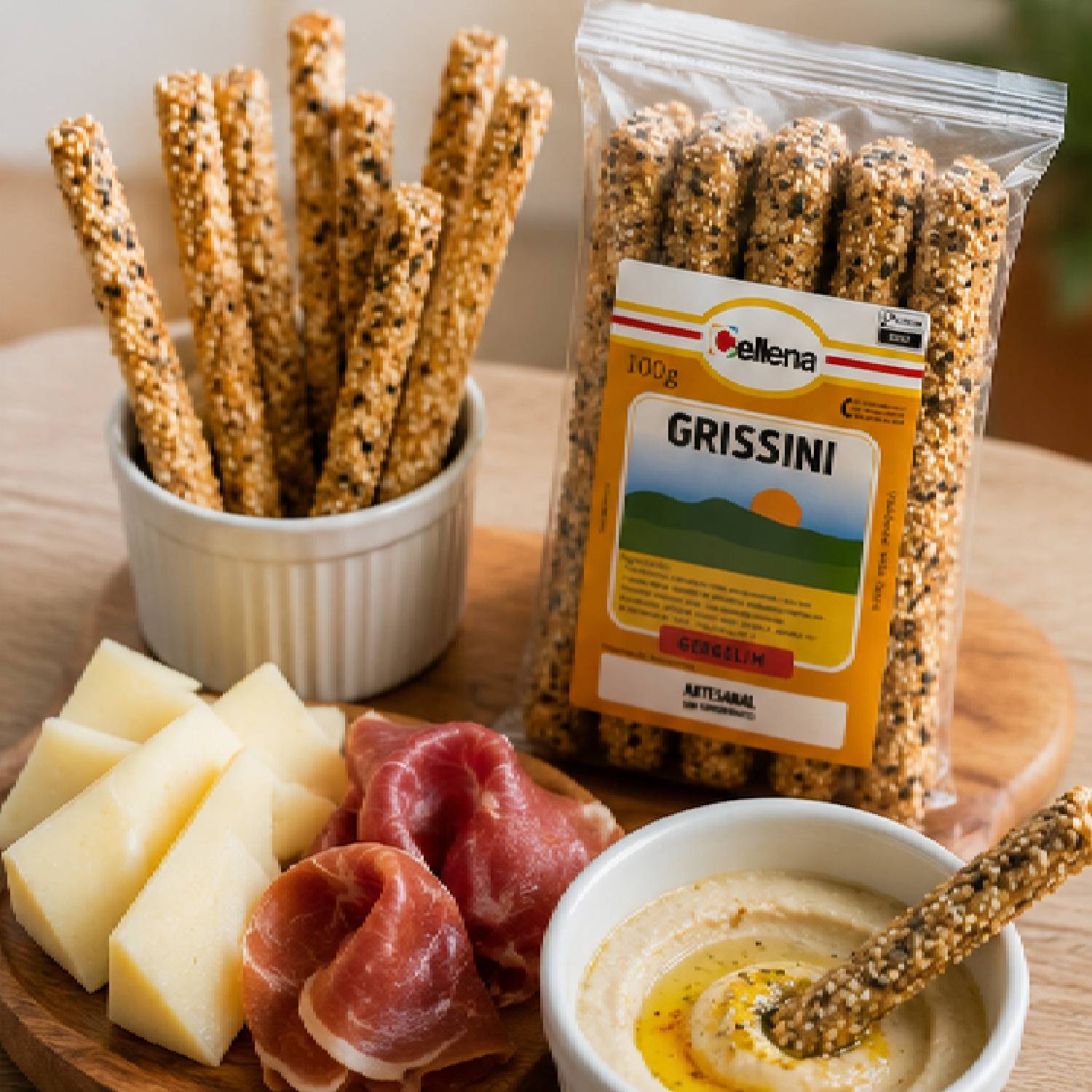 Grissini Artesanal Sabor Gergelim CELLENA 100g foto 5