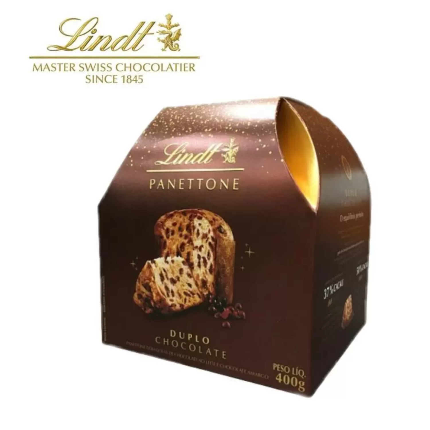Panetone LINDT Duplo Chocolate 400g foto 3