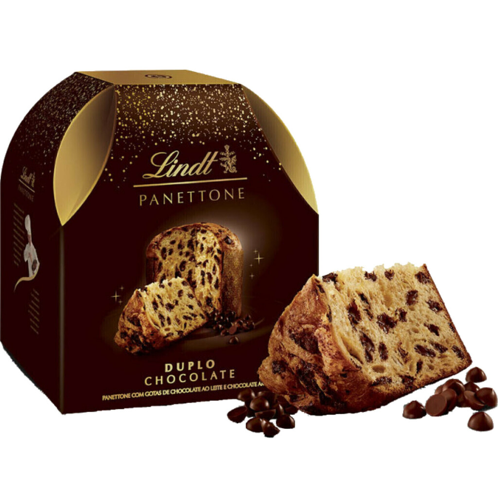 Panetone LINDT Duplo Chocolate 400g foto 7