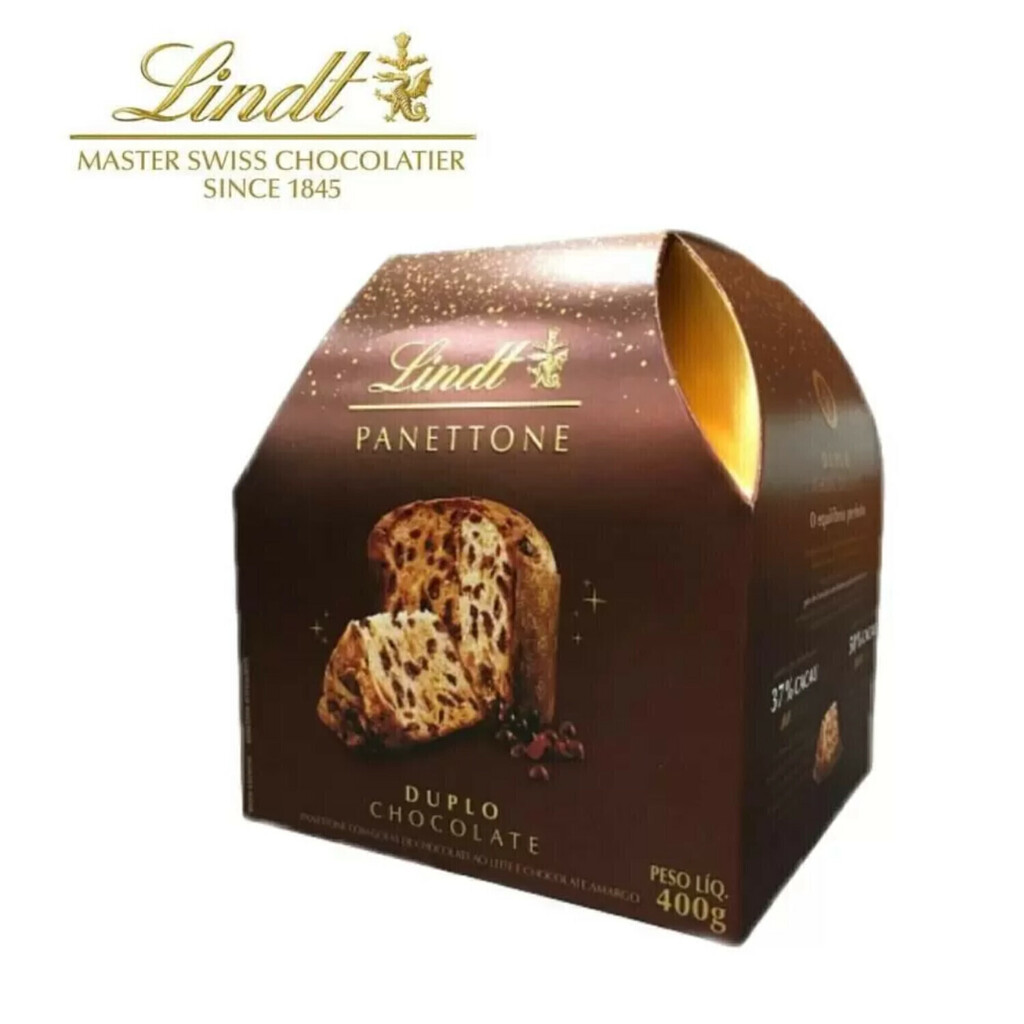 Panetone LINDT Duplo Chocolate 400g foto 9