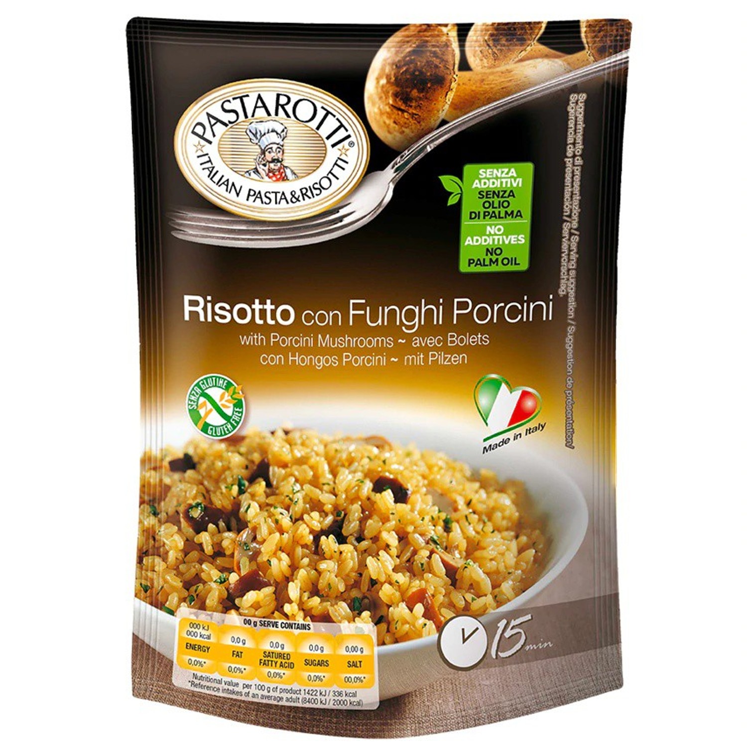 Risoto ao Funghi Porcini PASTAROTTI 175g (Italia)