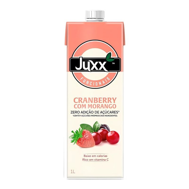 Suco Cranberry com Morango Zero JUXX 1L
