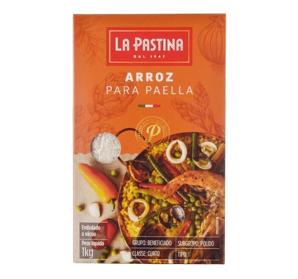 Arroz Para Paella Espanhol LA PASTINA 1 Kg foto 5