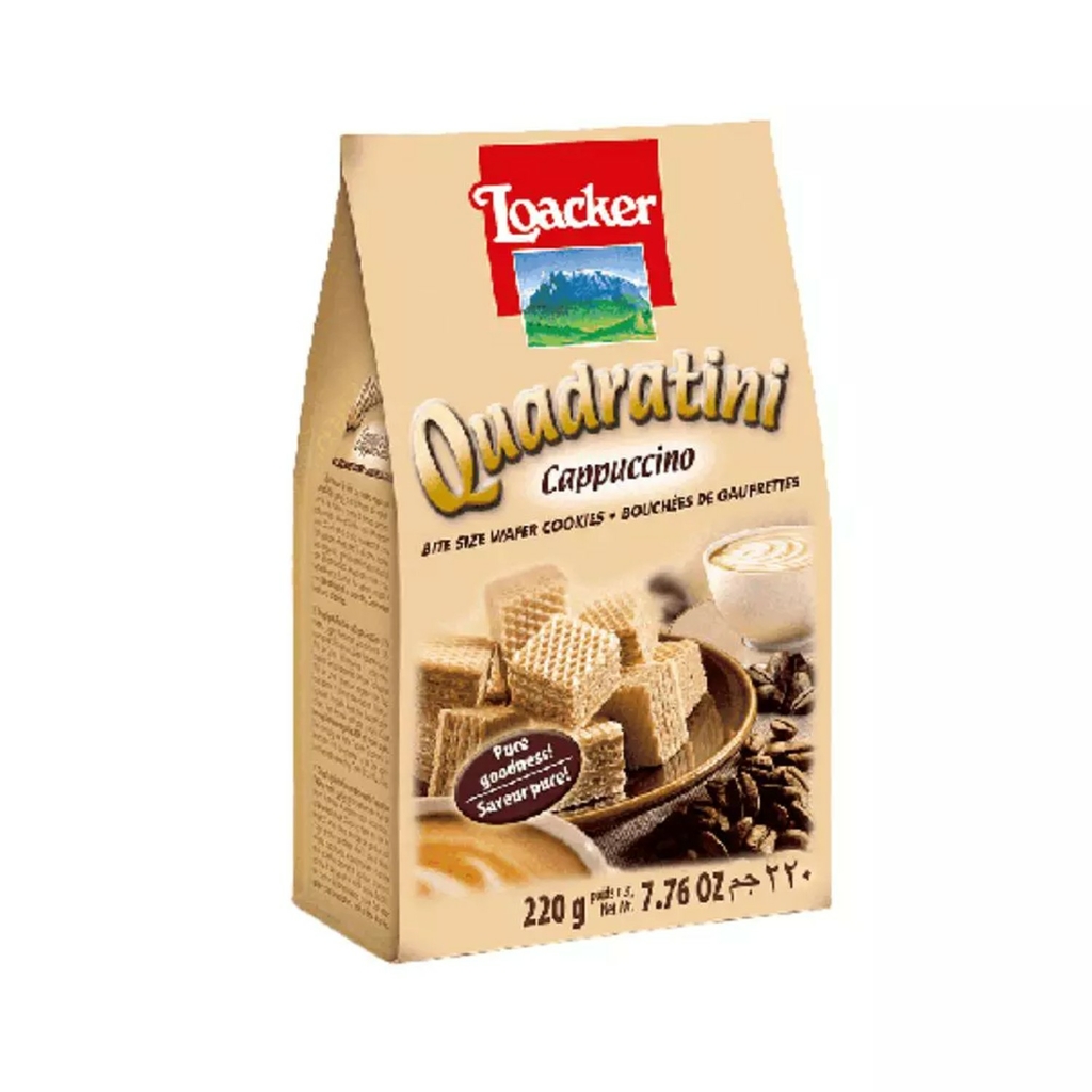 Biscoito LOACKER Quadratini Cappuccino 110g foto 7