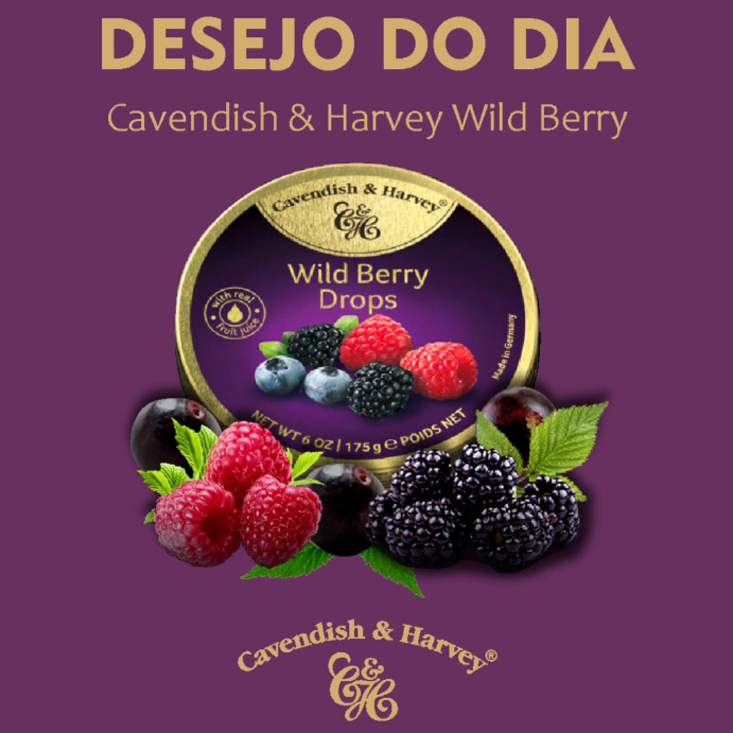 Bala CAVENDISH & HARVEY Wild Berry Drops 175g foto 2