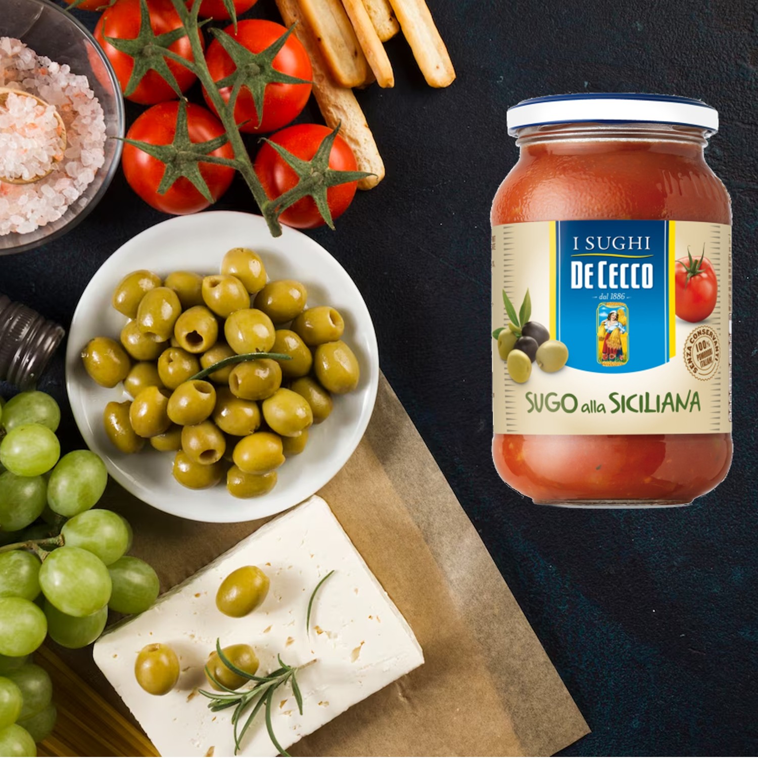 Molho de Tomate Alla Siciliana DE CECCO 400g foto 3