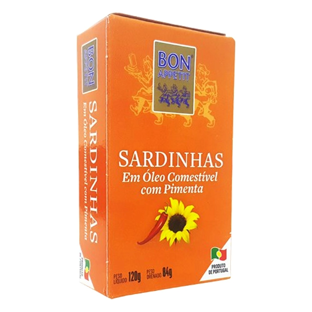 Sardinha Portuguesa BON APPETIT em Óleo Picante 120g foto 6