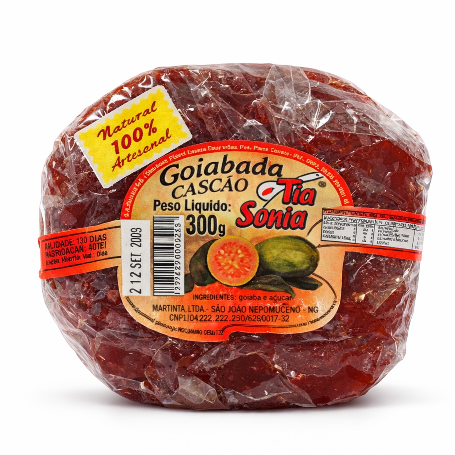 Goiabada Cascão Artesanal Premiada TIA SONIA 300g