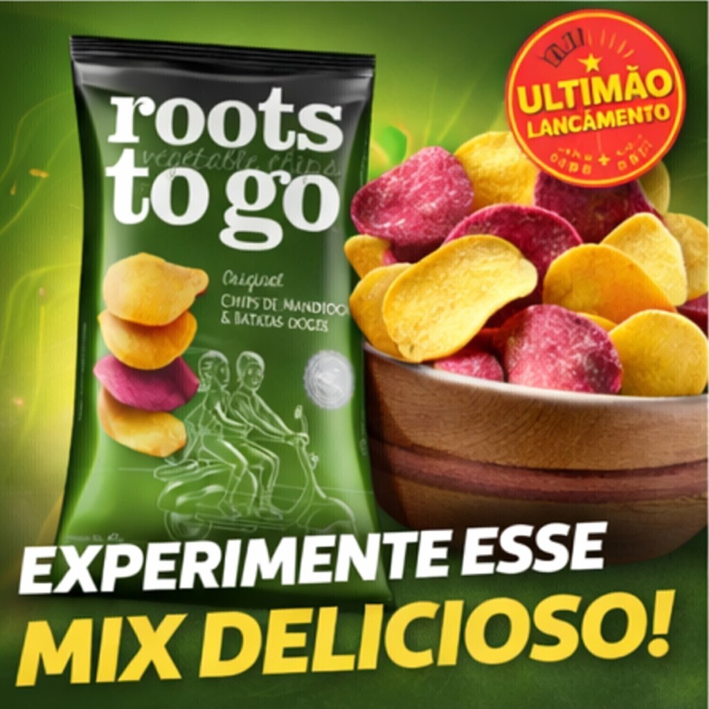 Chips de Mandioca e Batata-Doce ROOTS TO GO 45g foto 16