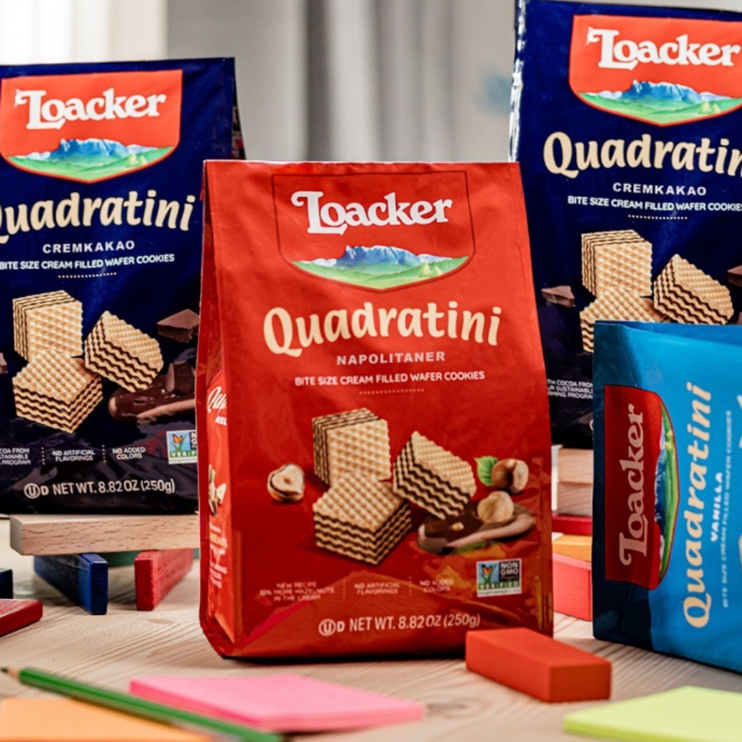 Waffer LOACKER Quadratini Baunilha 125g foto 5